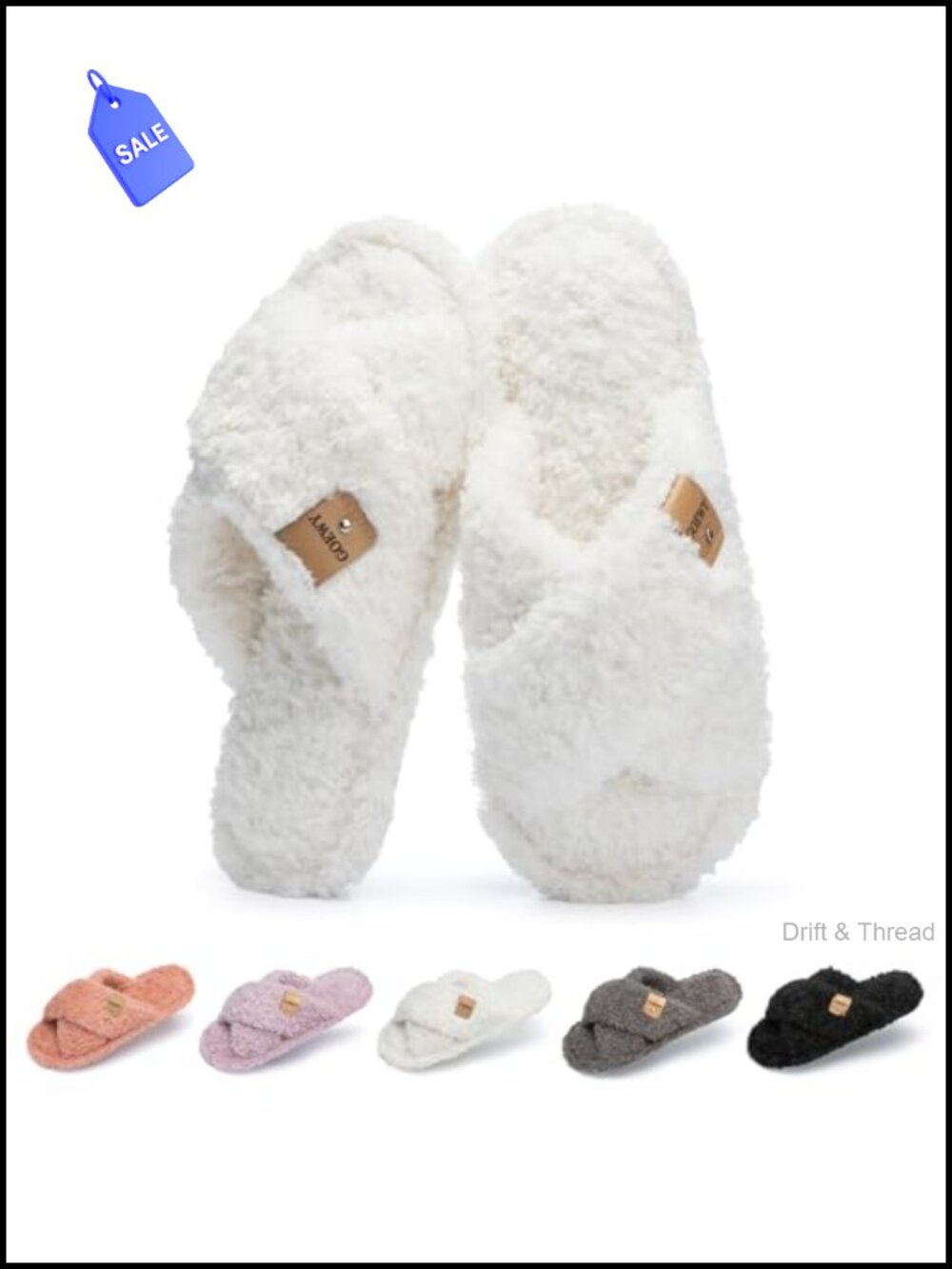 Women's Fuzzy Faux Fur Open Toe Slippers Memory Foam Indoor House Shoes